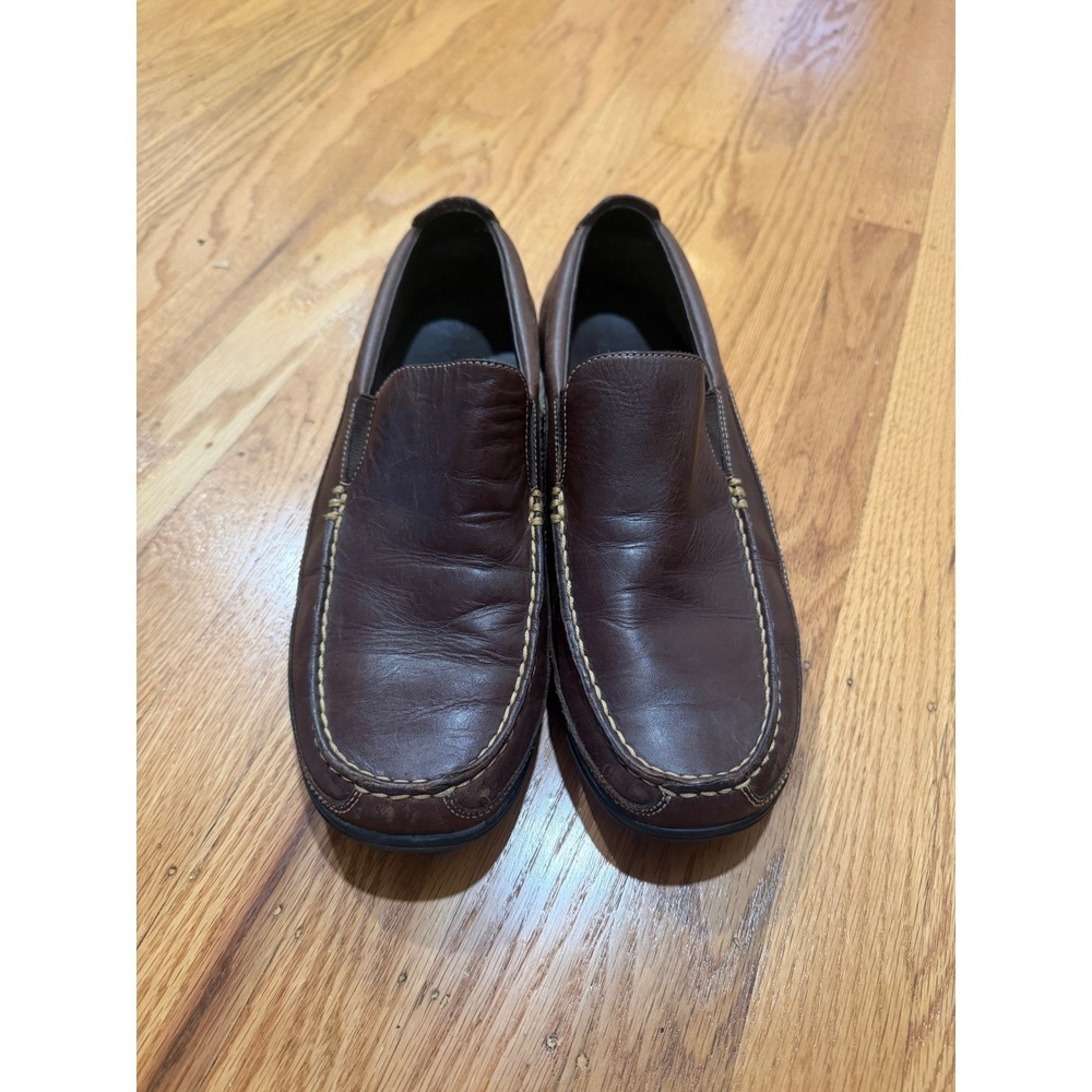 Cole Haan Mens Leather‎ Slip On Loafers Tucker Venetian Brown Loafer